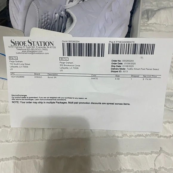 Hoka White Running Shoes - Picture 2 of 2